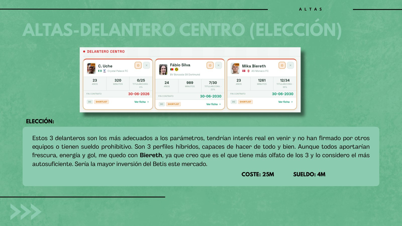 Real Betis Balompié · planificación deportiva